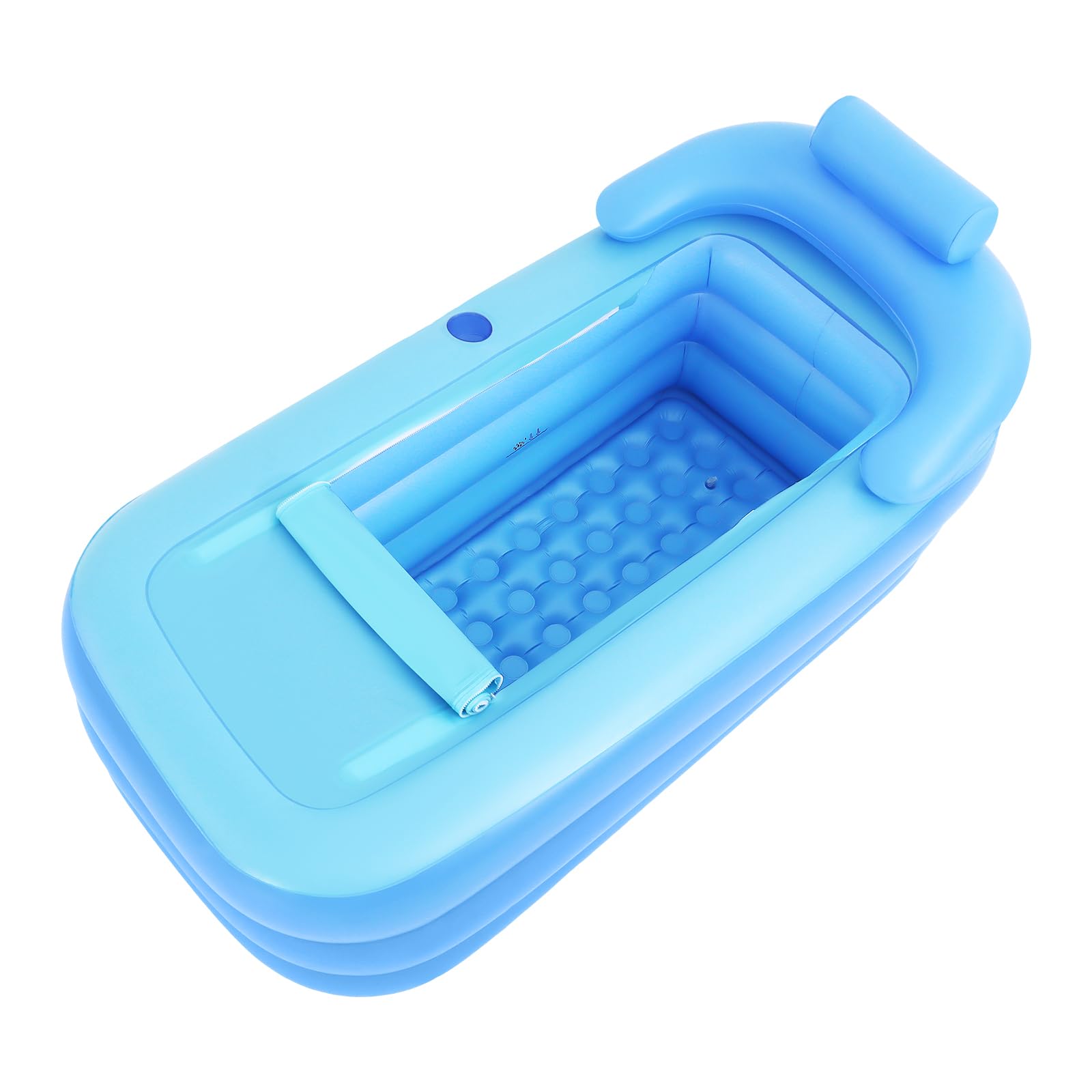 Inflatable Portable Adult Bath Tub, Foldable Free-Standing PVC Bathtub, Anti-Slippery Inflatable Pool for Adult Spa Bath, 160 x 84 x 64cm