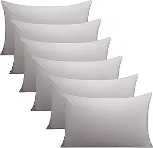FLXXIE 6 Pack Microfiber Queen Pillowcases, Ultra Soft and Wrinkle, Fade Resistant Pillow Cases with Envelope Closure, 20x30 Inches, Smoky Grey