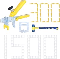 Vista 9 de Sistema de nivelación de azulejos con alicates para azulejos, 600 piezas de clips espaciadores de azulejos, 200 piezas de cuñas reutilizables y 1