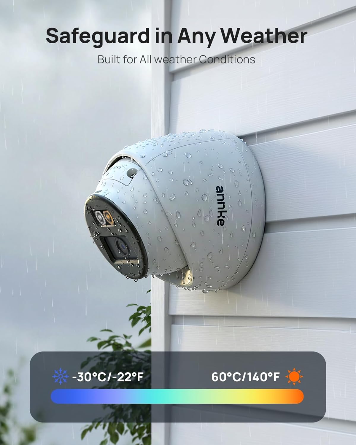 ANNKE C500 2Pcs 5MP IP Security Camera, Red and Blue Light Alarm, Color Night Vision, 2-Way Audio, Outdoor PoE Camera with H.265+, 120dB WDR, 3D DNR, Support Up to 512GB Micro SD, IP67, Remote Access