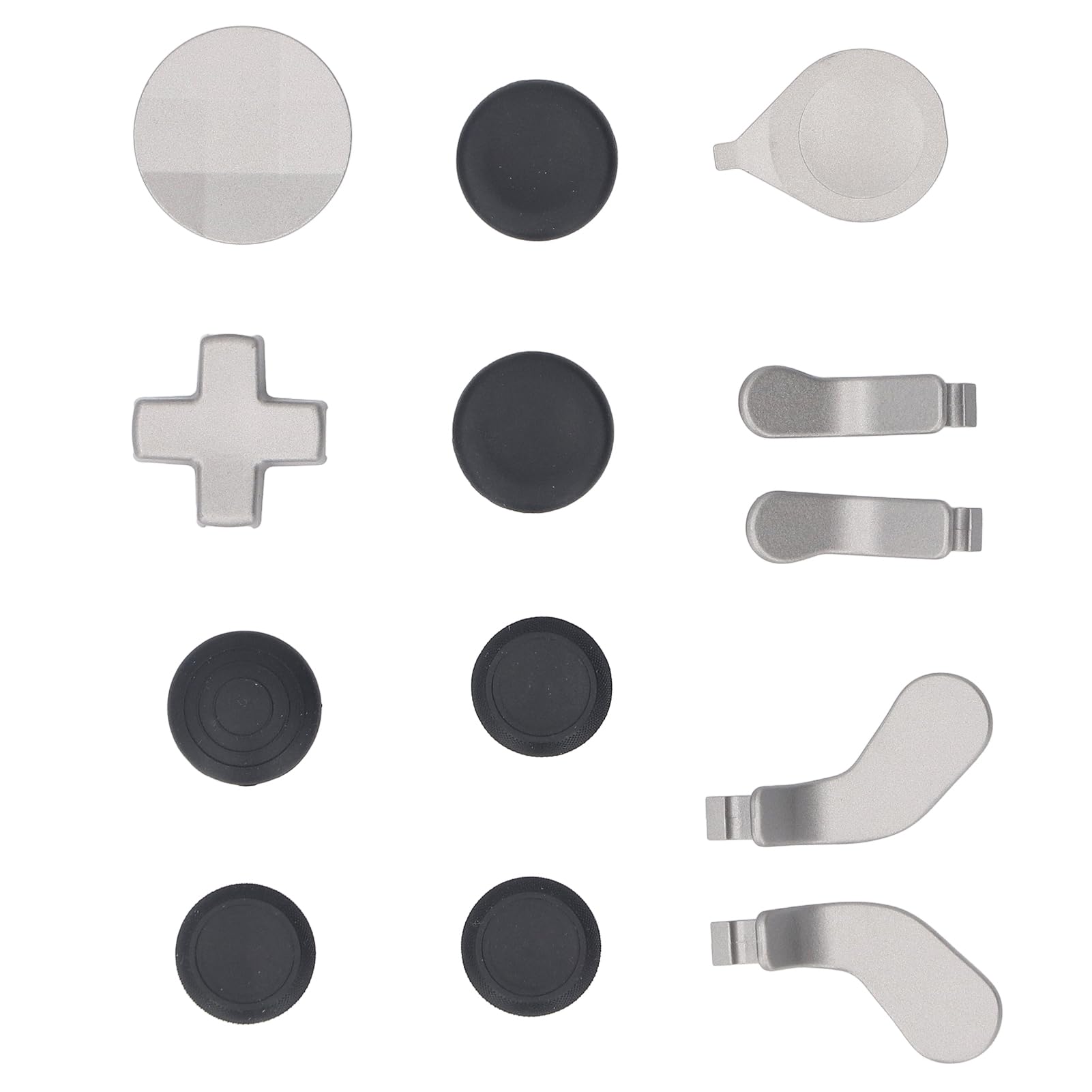 Cryfokt Controller Series 2 Zestaw Elementów Kontrolera Gier w Kolorze Srebrnym z Wymiennymi Drążkami D Pads, Stacja ładująca dla Entuzjastów Gier