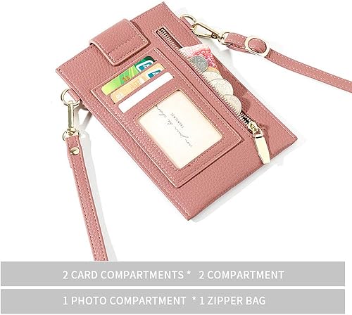 Miniatura 4 de Valentoria Bolso cruzado para mujer para teléfono celular, bolso pequeño de hombro, tarjetero, cartera