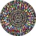 MANDALA 2 tappetino per mouse (motivo 130) di qualità, rotondo, Ø 22 cm, in gomma speciale estremamente resistente con fondo adesivo per una tenuta ottimale di Edition Colibri