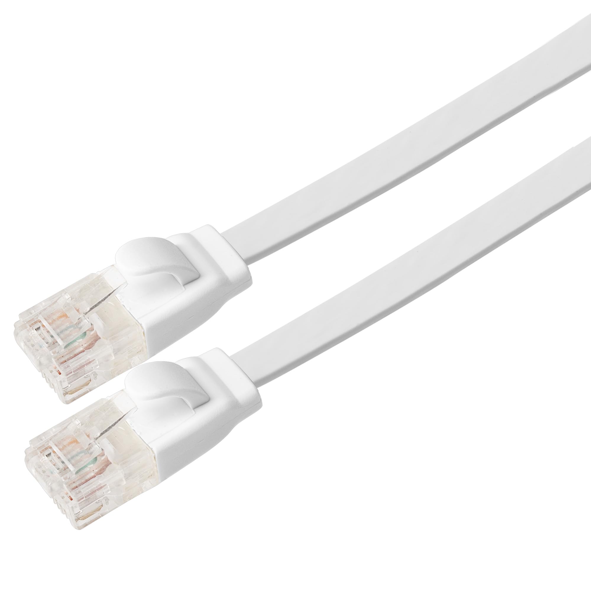 Maplin Kabel Ethernet 5 m, biały, płaski kabel sieciowy CAT6 Gigabit UTP LAN, RJ45, szybki 10 Gb/s, kompatybilny z laptopem, komputerem, CCTV, PS4/5, Xbox, przełącznikiem, modemem, routerem, Smart TV,