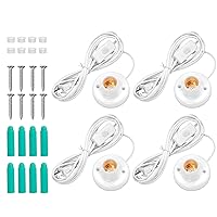 Vista 9 de 1 enchufe de luz de 9.84 pies con cable E26/E27 con interruptor de encendido/apagado, extensión de cable de luz colgante, para iluminación