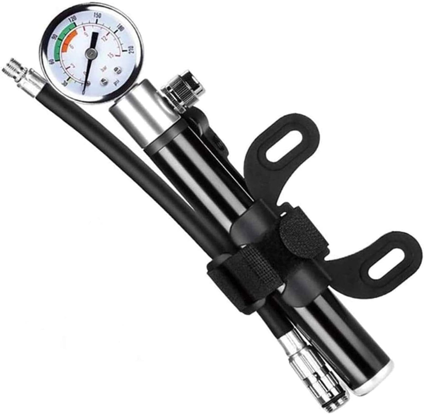 Mini Bicycle Pump Portable Bike Floor Pump Bike Tire Pump - 210Psi Pump for Bike Bicycle Pumps,Portable Bike Pump Valve Adapter Ball Air Inflator Bicycle Pump for Road and Mountain Bikes