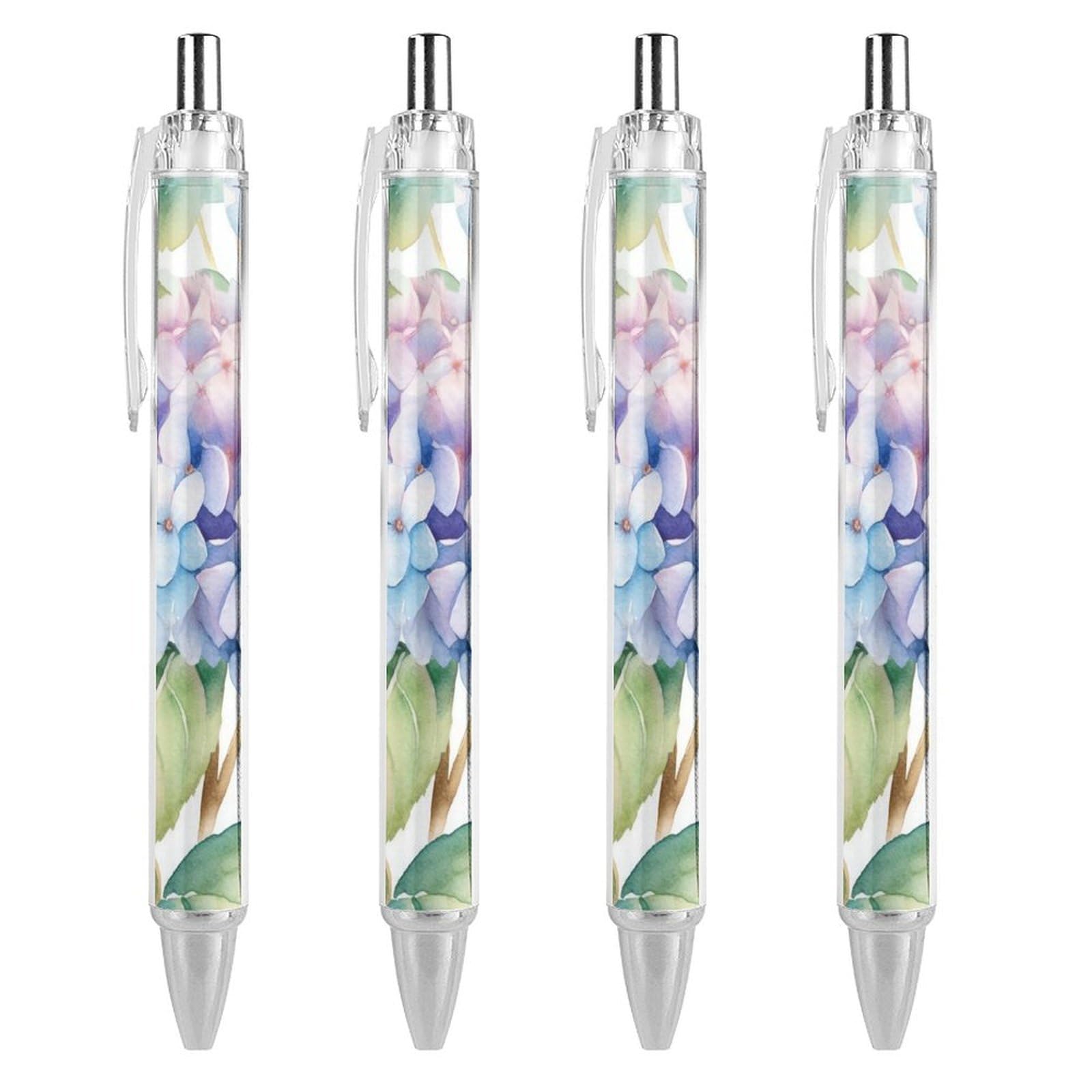 Stylos à bille rétractables noirs lot de 4 avec pointe 0,5 mm - 8