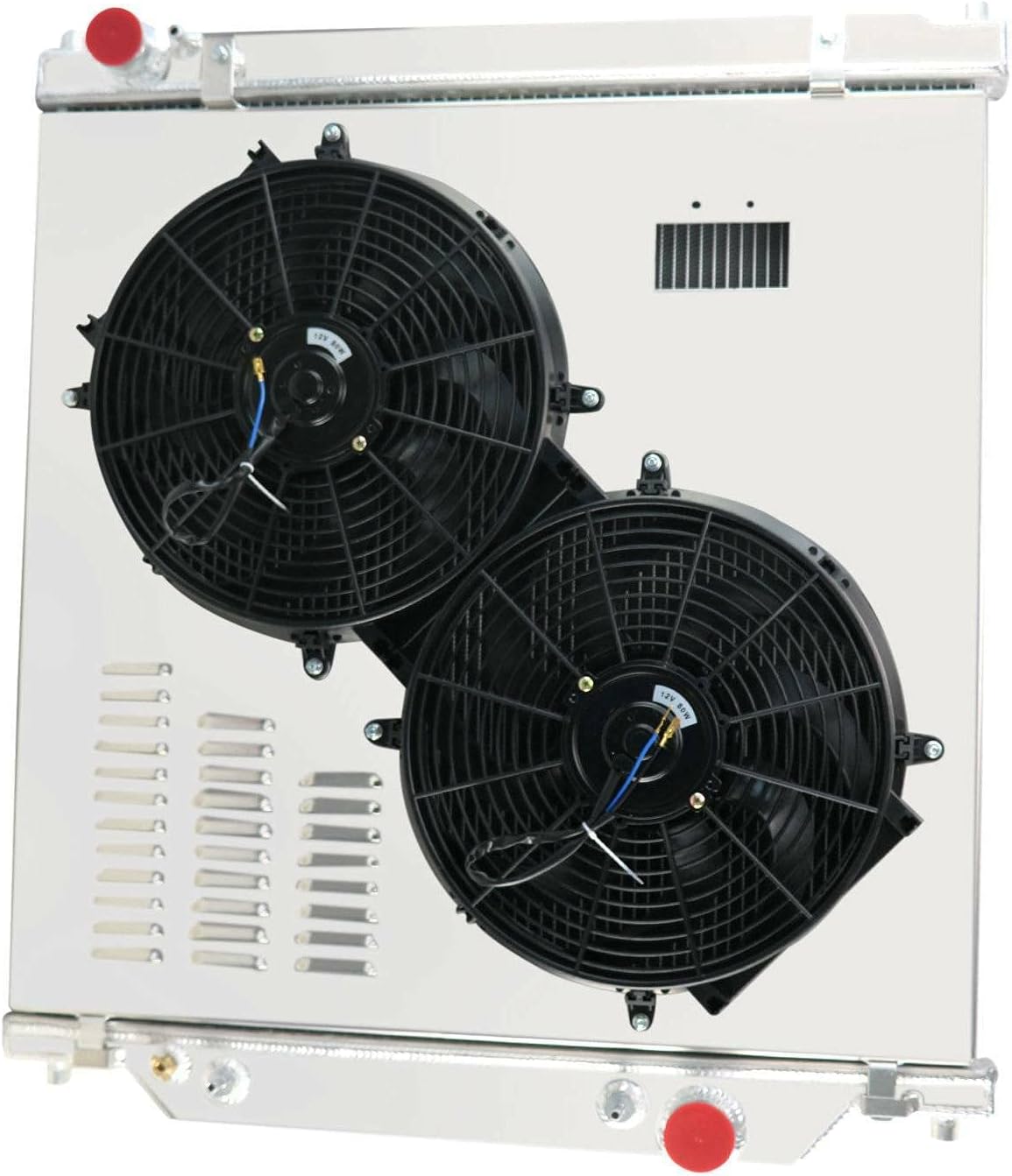 2 Row Radiator For Ford F250 F450 F350 Super Duty Excursion 2003-2007 6.0L V8 Powerstroke Turbo Diesel Engine, All Aluminum Radiator (Radiator &Shroud &Fan)