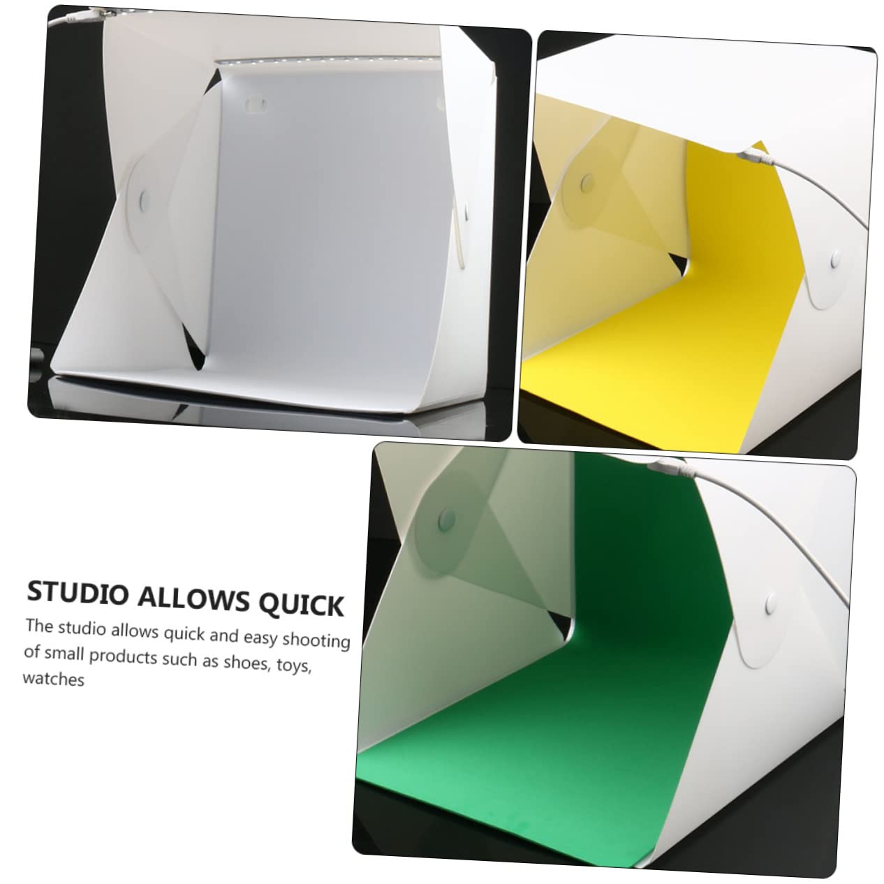Mini Tienda de Campaña de Fotografía Portátil Plegable Blanco Abs | 1 Juego, Fondo para Foto de Zapatos y Juguetes, Ayuda a Reducir Penumbras y Reflejos, Montaje Rápido