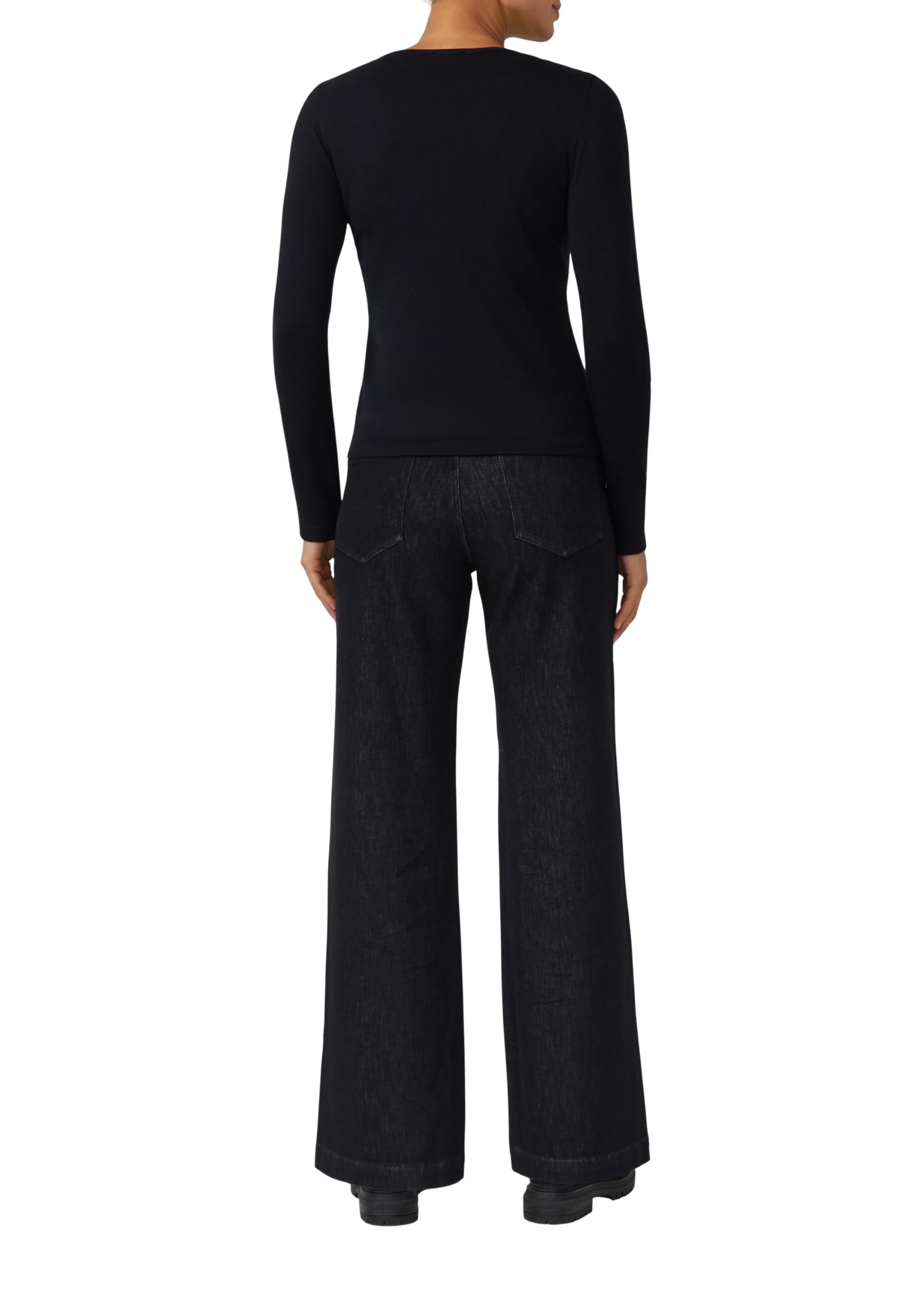 s.Oliver Feinstrick-Pullover im Slim Fit mit Schmucksteinen