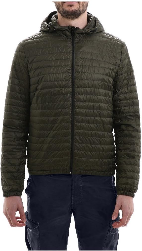 N2R Men's Extra Light Impermeable Rain Hodiee Jacket L Military Green