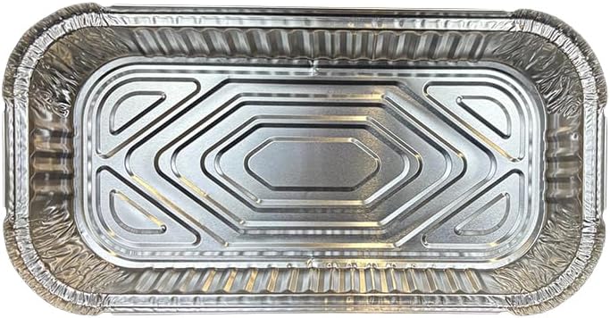 Oblong 3 Lb Aluminum Foil Pan | 250 Pcs Durable & Versatile Oblong Disposable Baking Trays | Foil Pans for Serving Foods Hot Meals Baking Desserts BBQs Catering