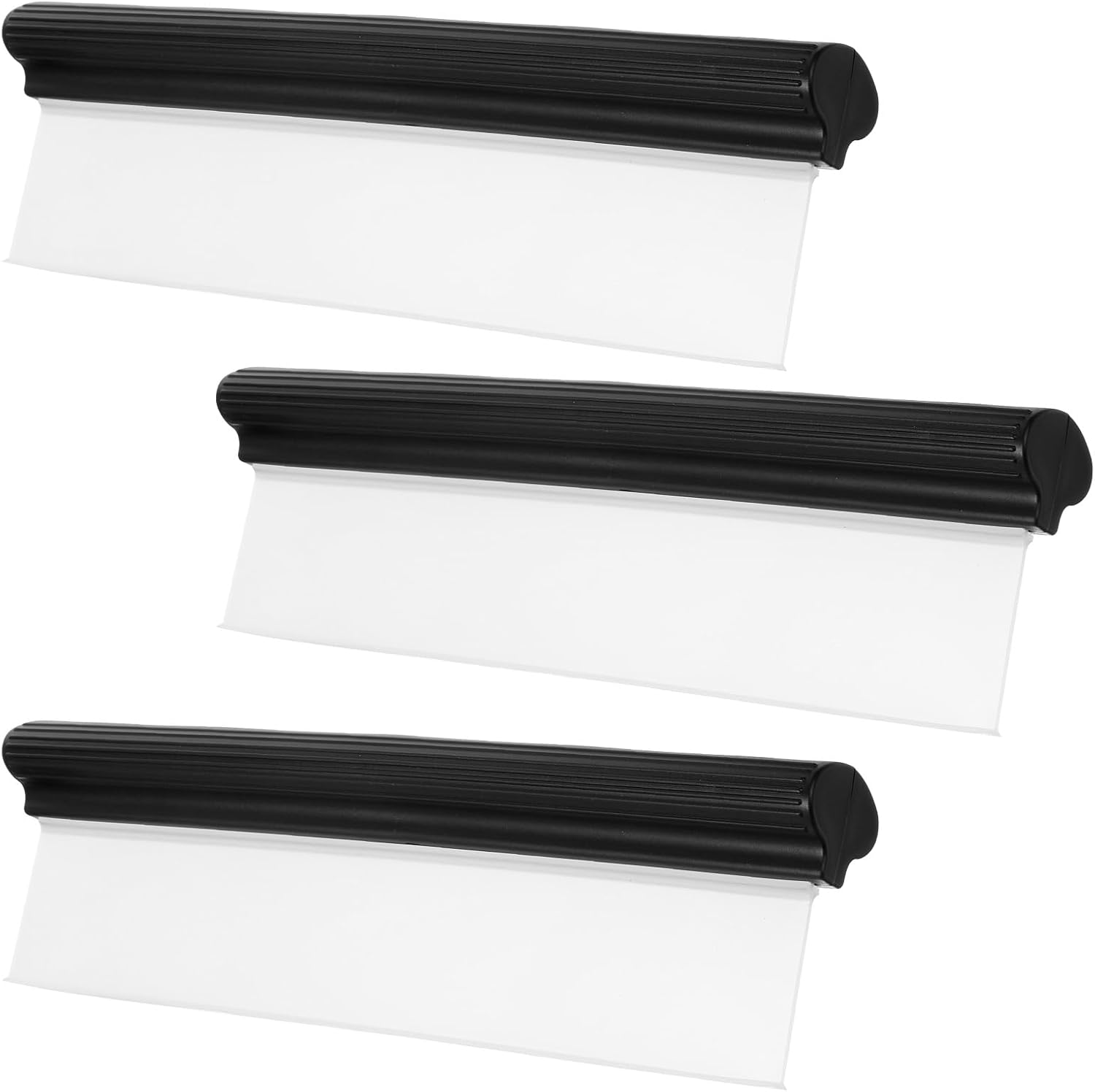 3 Pack Silicone T-Bar Car Squeegee, 12 Inch Flexible Water Blade Scraper Tool for Automotive Drying, Windshield, Glass, Window, and Mirror Cleaning