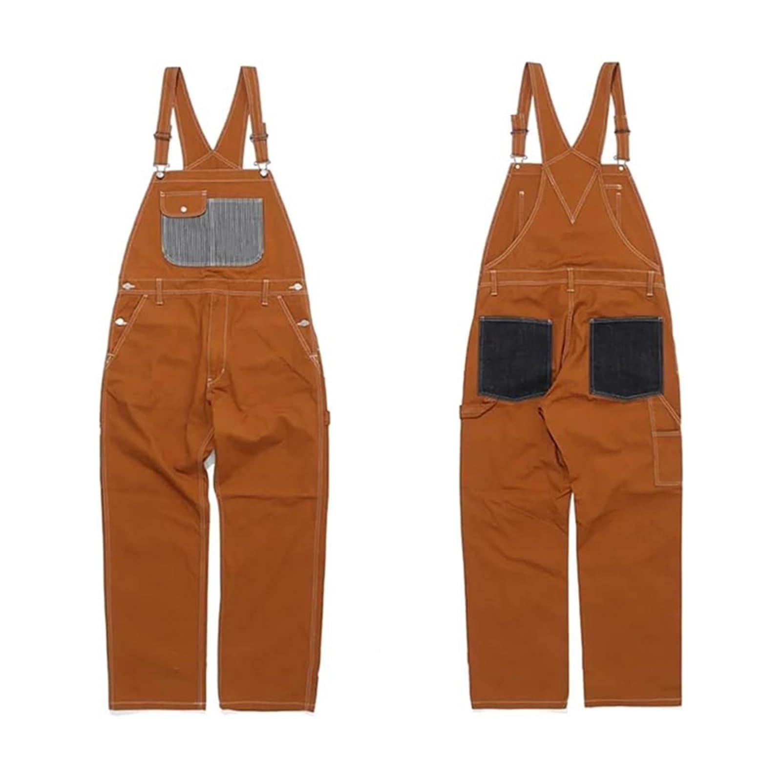 Salopette Jeans da Uomo Anni '90 Salopette Jeans Larghi Jeans Hip Hop Vintage Y2K Gamba Dritta Streetwear Pantaloni da Lavoro Tuta Pantaloni Casual Larghi con Fori per Uomo