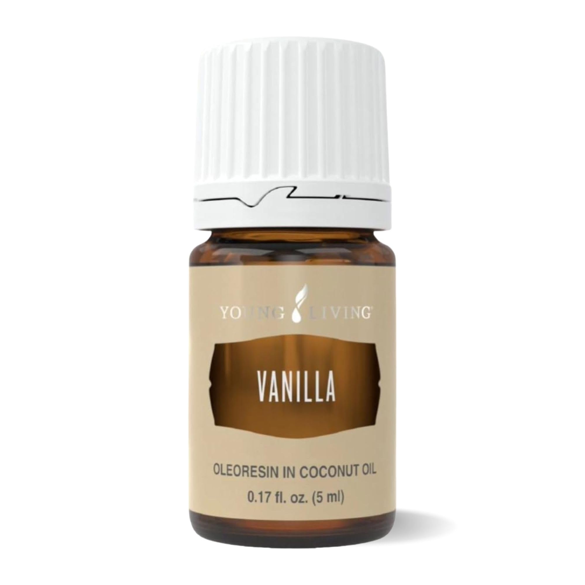 Young Living Vanilla 5ml Essential Oil - Warm, Soothing Aroma - Aromatic Diffuser or Topical use - Natural Sweet Scent - Vanilla Planifolia with Fractioned Coconut Oil