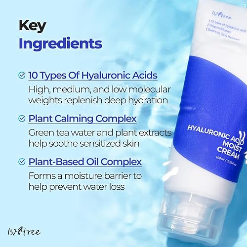 Miniatura 5 de ISNTREE Crema húmeda de ácido hialurónico 3.4 fl oz 3.38 fl.oz  Equilibra el aceite y la humedad  Hidratante profundo