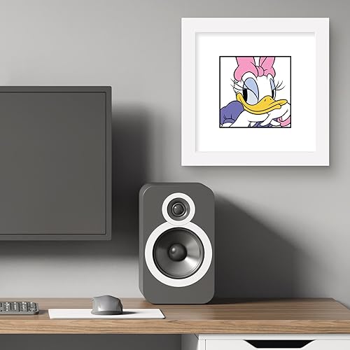 Miniatura 5 de Trends International Gallery Pops Disney Mickey and Friends - Arte de pared sonriente de Daisy Duck Expressions, versión enmarcada en blanco, 12 x