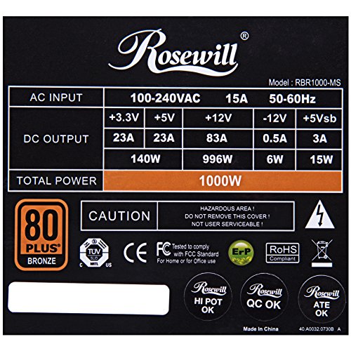 Build My PC, PC Builder, Rosewill RBR1000