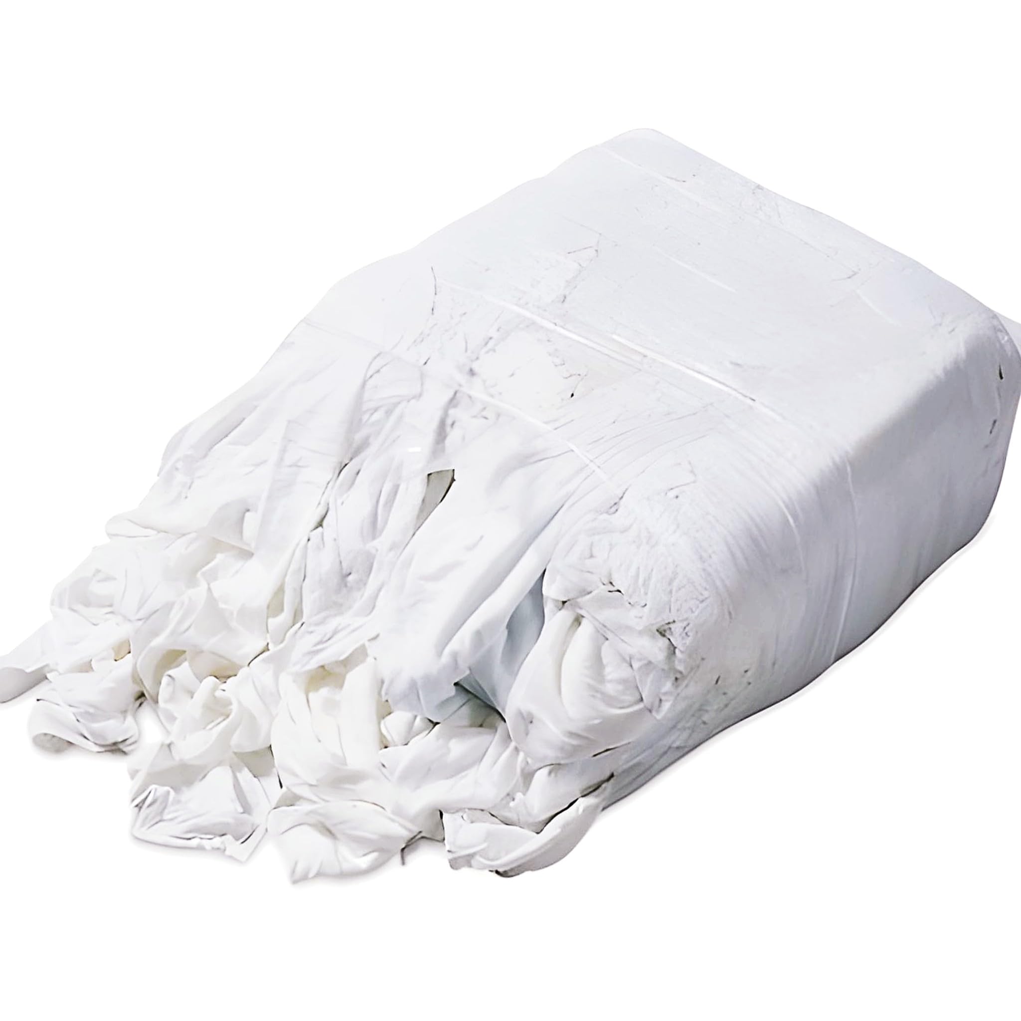 Bricoloco Trapo 100% algodón de Color Blanco en Tejido de sábana para Cocina, secar Coche, talleres, Industrias. Paños con Capacidad de absorción y Limpieza Extra (10, Kilogramos)
