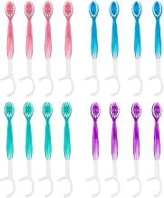 16 Pack Disposable Toothbrush with Toothpaste, Individually Wrapped | 5-in-1 Mini Travel Toothbrushes with Toothpaste, Floss, Toothpick Tongue Scraper, Portable for Travel Work Camping Daily Use