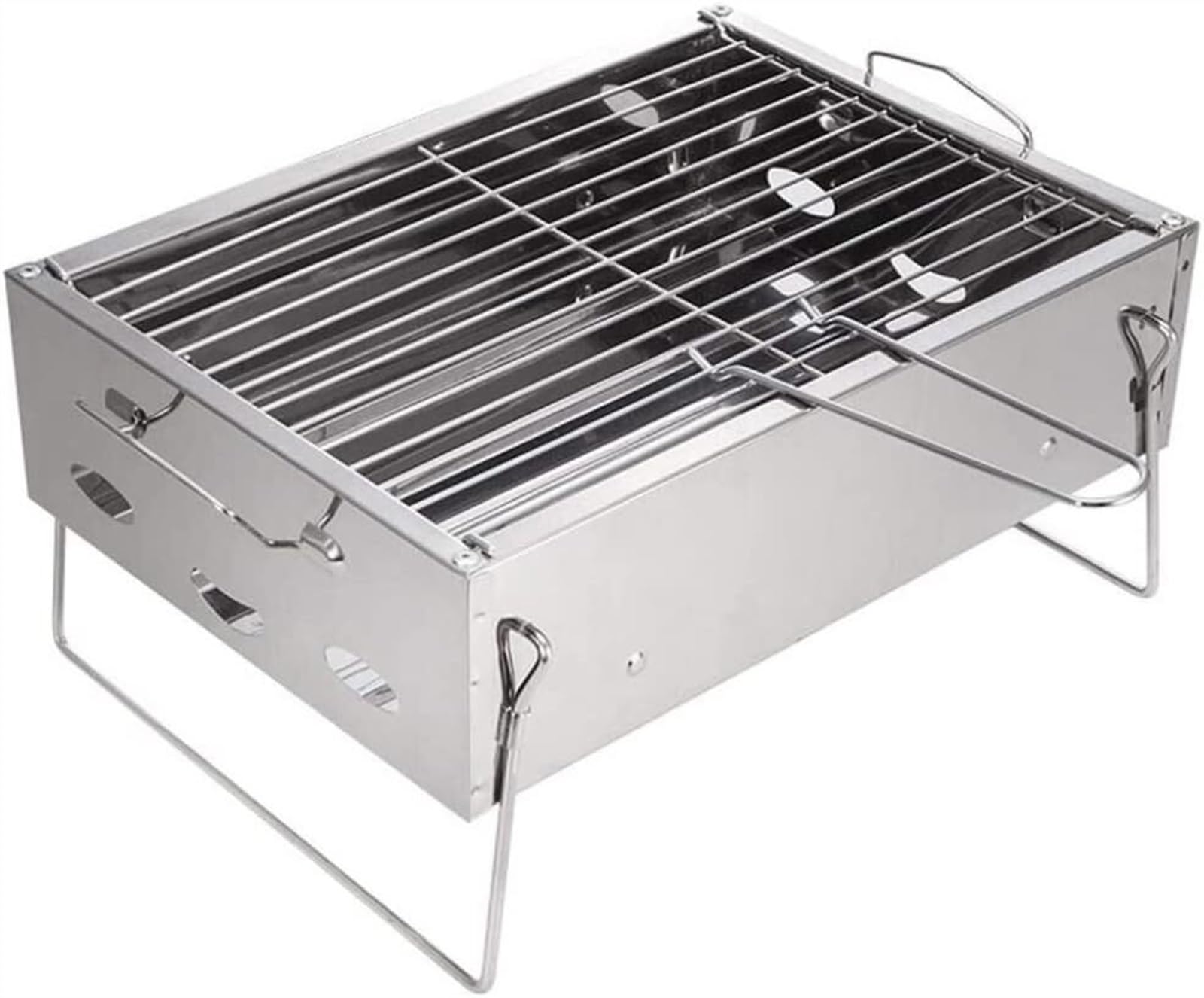 Barbecue de camping au charbon compact pour pique-nique et grillades nomades