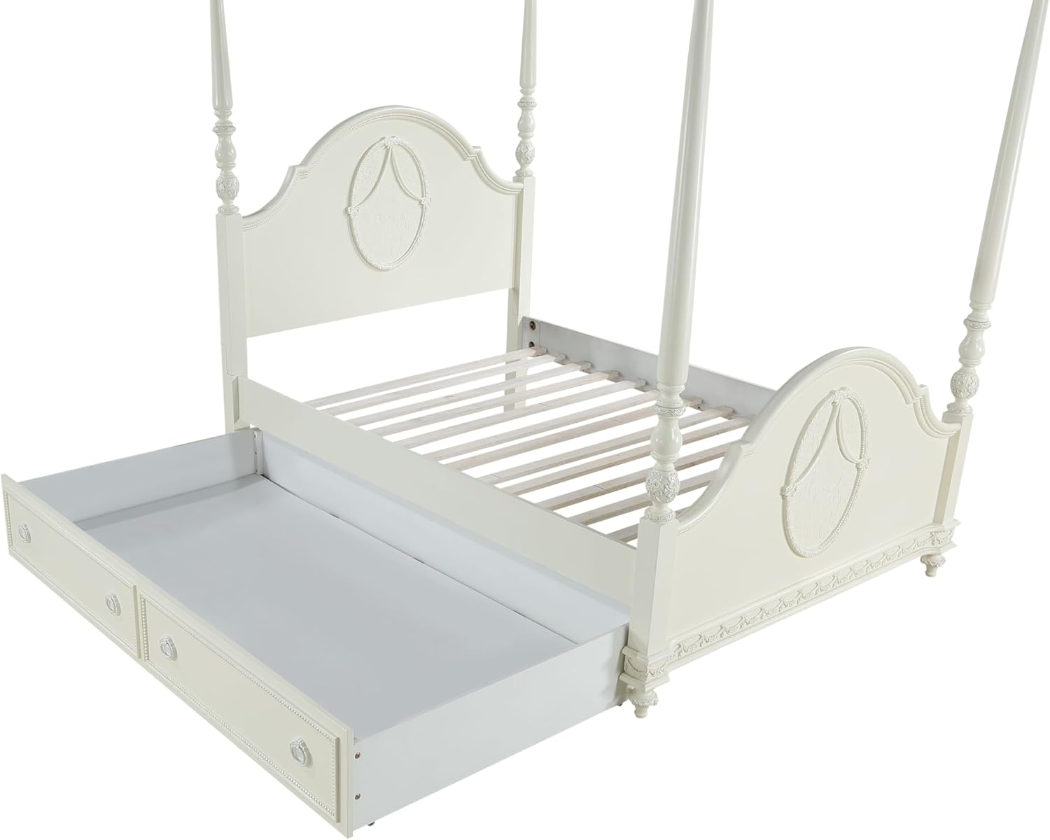 Acme Dorothy Teenager Twin Trundle in Ivory