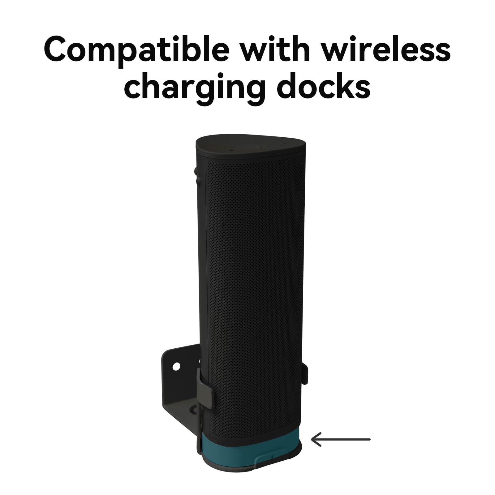 Shinar Supporto da parete in metallo compatibile con Sonos Roam 1/2, regolabile max. 12 kg (Nero)