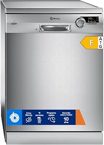 Balay - Lavavajillas, Libre Instalación, 13 Servicios, 60 cm de ancho, Silencioso, Acero Antihuellas, 3VS572IP          [Clase de eficiencia energética E]