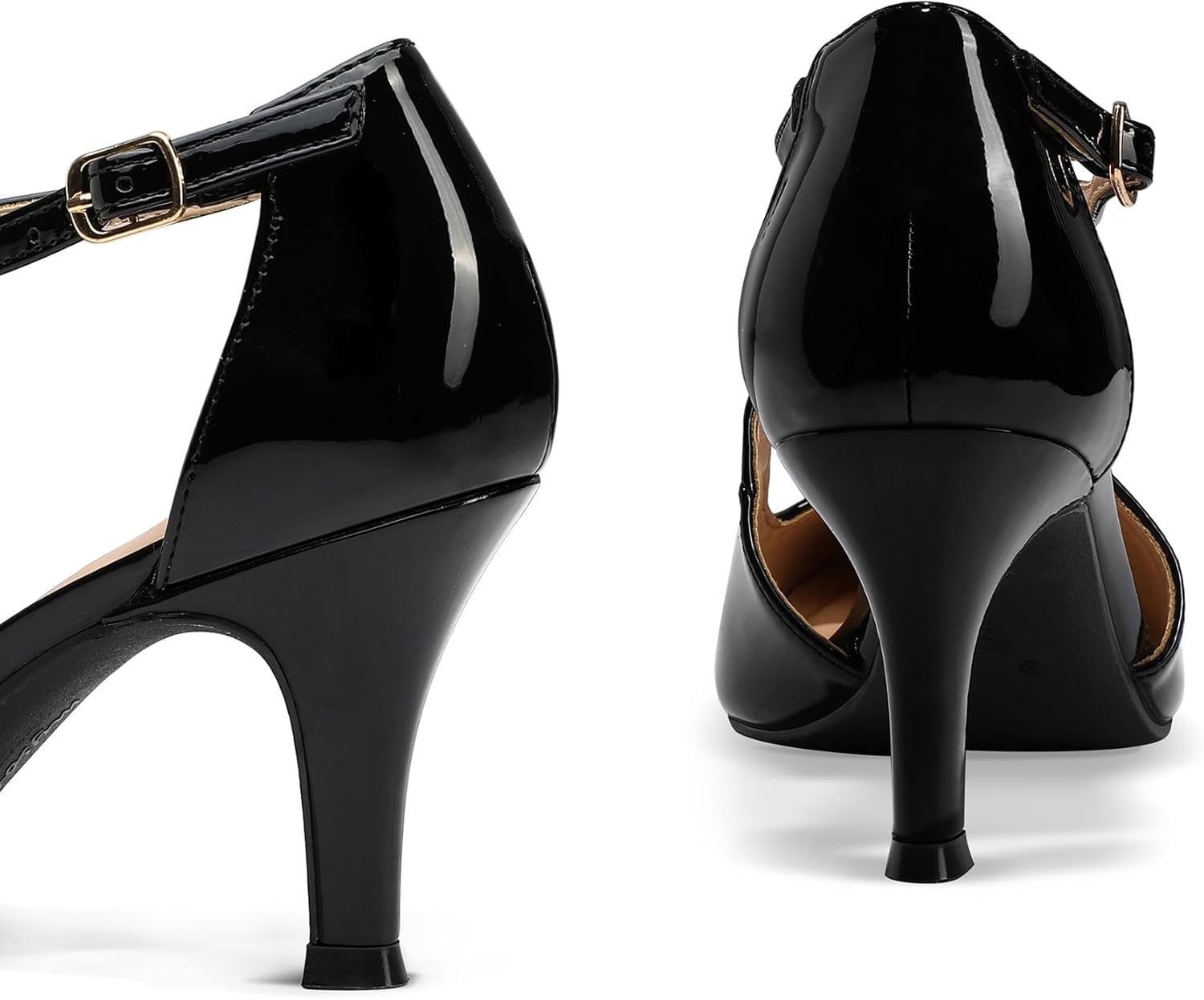 mysoft Women's Dress Shoes Closed Toe 3 Inch Heels Cross Strap Stiletto Pumps Wedding Prom Party Evening Formal Shoes - Image 6