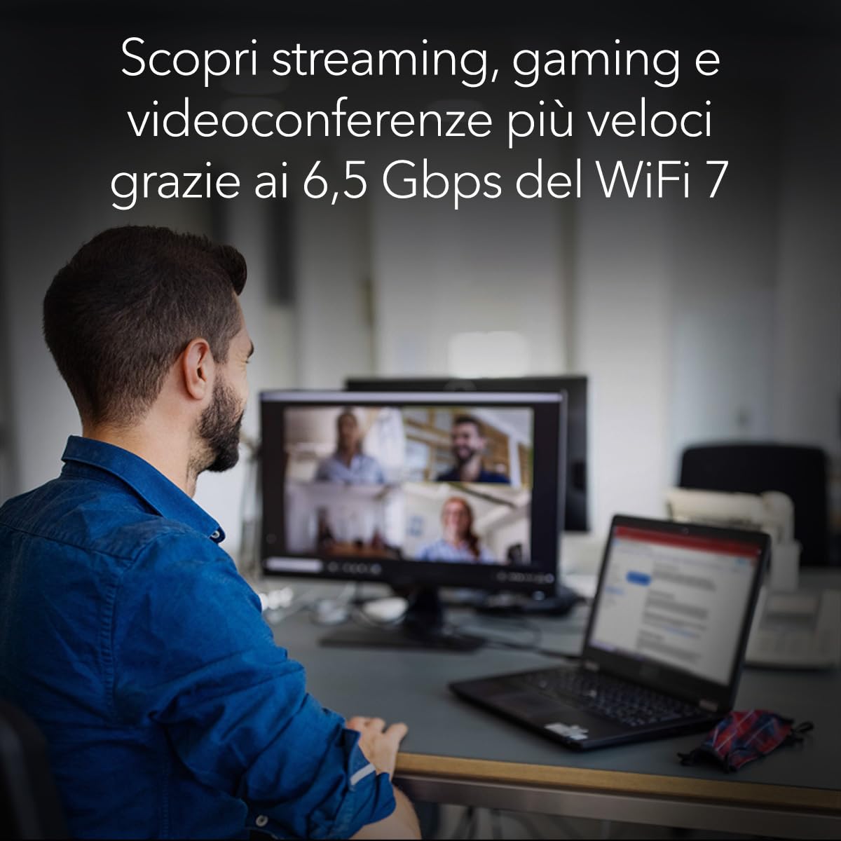 NETGEAR Nighthawk Unità flash WiFi 7 A9000 Adattatore USB 3.0 BE6500 Tri-Band Gigabit Speed