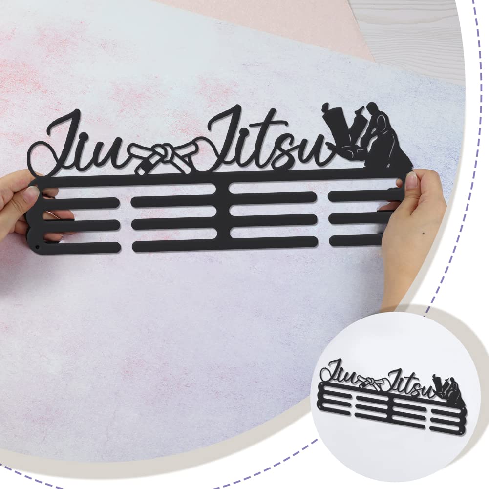 CREATCABIN Porta Medaglie Da Parete Per Boxe - Espositore Da 60+ Medaglie Con Ganci In Metallo, 40x15cm - Foto 7