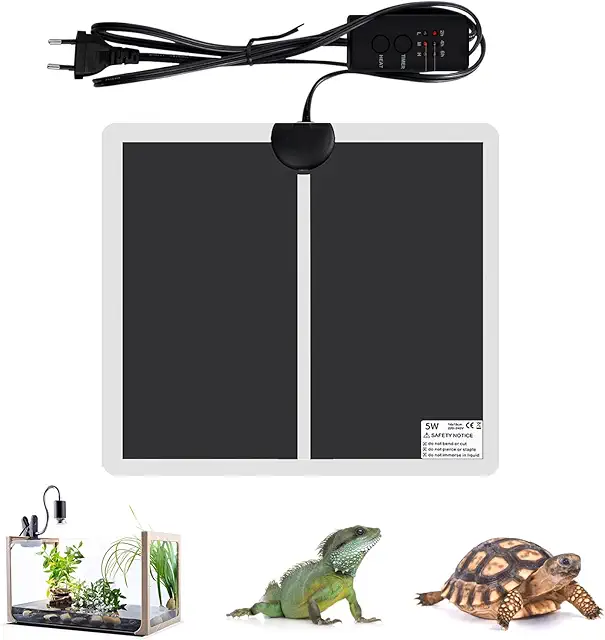 Manta Térmica Terrario Geoyien - Control 3 Velocidades, Impermeable, Apagado Automático