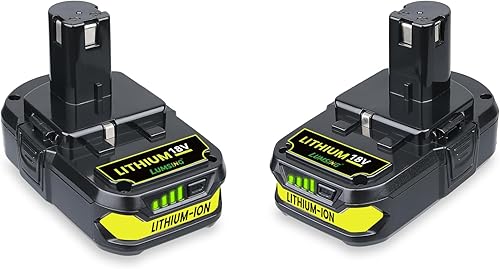 LUMSING Paquete de 2 repuestos de iones de litio P102 de 3.0Ah 18V para batería Ryobi de 18 V P102 P103 P104 P105 P107 P108 P109 P190 compatible con