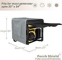 Vista 2 de Porch Shield Cubierta impermeable para generador – Cubierta resistente para generador portátil de 5000 a 10000 vatios