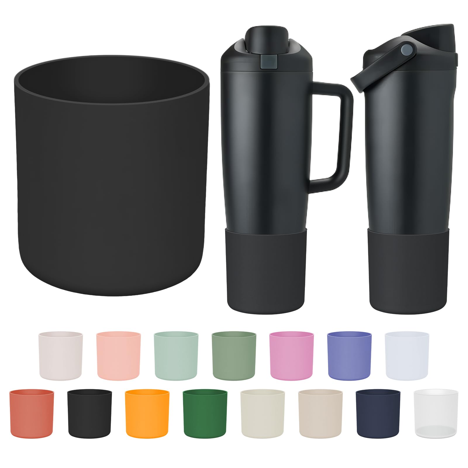Silicone Higher Boot Compatible with Owala 30oz & 40oz FreeSip Sway Bottles & Tumblers, Large Protection Anti-Slip Bottom Cover Sleeve for Freesip Sway Tumbler and Bottle