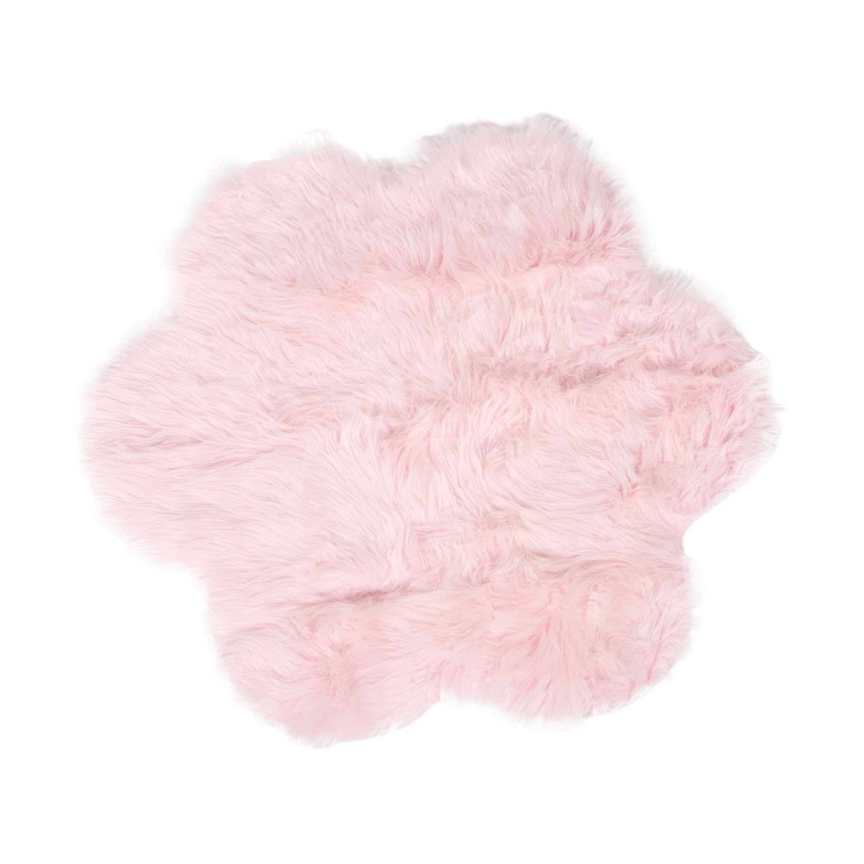 Tapis rose à poils longs en pétale : créez un cocon doux dans sa chambre