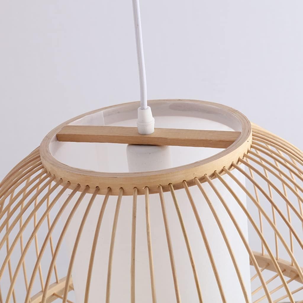 Handmade Bamboo Weaving Lantern Chandelier Lampshade Suitable for Bedroom and Living Room (Size: 40 * 25 cm) (Size : 40 * 25cm)
