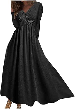 Robe Décontractée Grise à Rayures Blanches - Taille L, Coupe Droite Fluide, Col V, Occasion Parfait état
