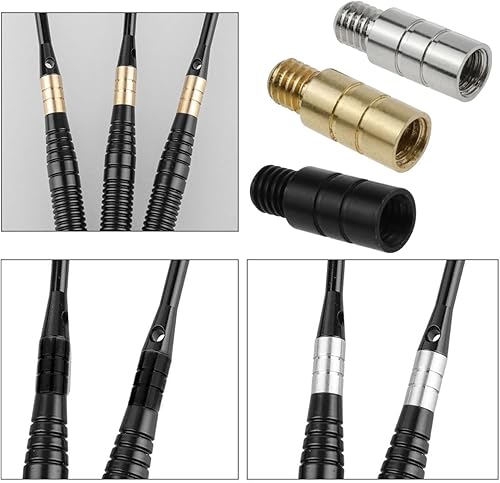 Miniatura 5 de AYLIFU 9 piezas 0.07 oz latón dardos pesos 2BA hilo para herramientas de contrapeso de dardos negroplatalatón