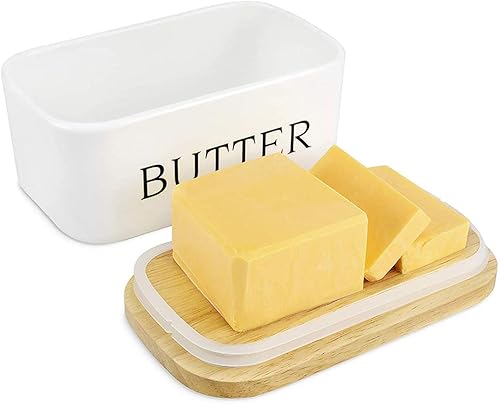 Miniatura 4 de Platos de mantequilla grandes con tapa Cerámica Mantequilla Contenedor con cuchillo Sellado de silicona de alta calidad Platos de mantequilla con