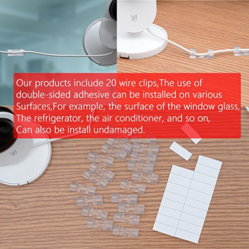 Aboom (Pack Of 4 Wall Mount Compatible With Yi Home Camera No Drilling, No Tools, Install Damage-Free, Bracket For Yi 1080P/720P Home Camera Designed For Usa (Not Included Camera) #TOP5