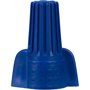 Morris Products 23190 Twisted Wing Connector, Type, Blue, 14 - 6 Awg, max: 1 #8 w/3 #10, min: 2 #10 w/1 #12 Wire Combinations (Pack of 100)