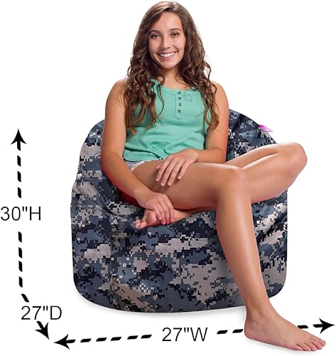 Miniatura 437 de Posh Creations Puf estructurado cómodo para jugar, leer y ver la televisión, Malibu Lounge, tela de lona para colorear, criaturas Criaturas de tela