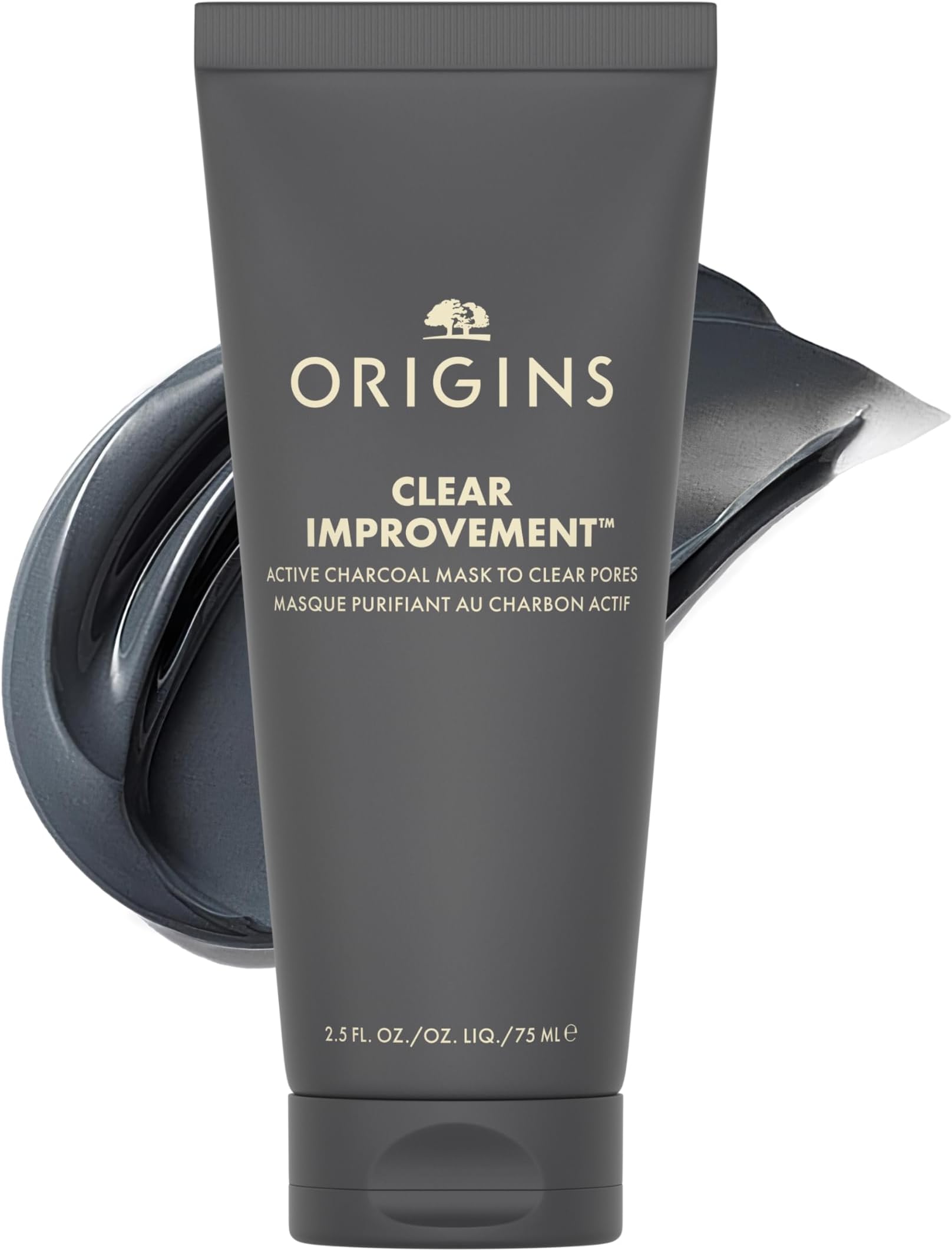 Origins Clear Improvement Active Charcoal Mask to Clear Pores | Purifies & Reduces Excess Oil | With Bamboo Charcoal