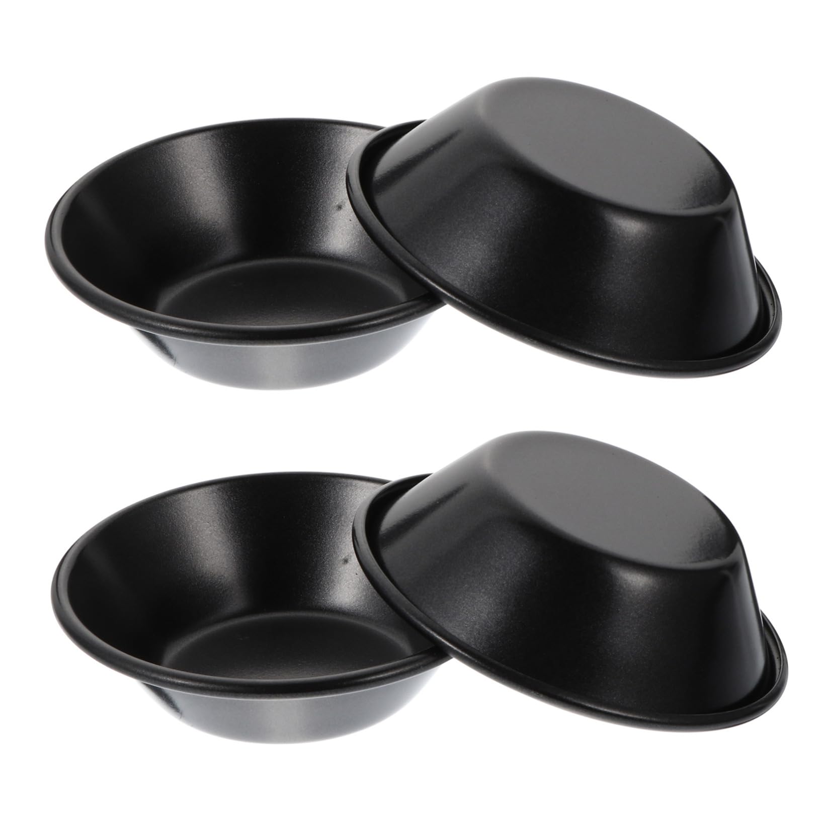 ULTECHNOVO Molde De Tarta De Huevo Moldes De Tarta No Moldes De Pastel Para Hornear Molde Para Hornear Pan Mini Moldes Para Flan Para Hornear Black 4 Piezas X 4