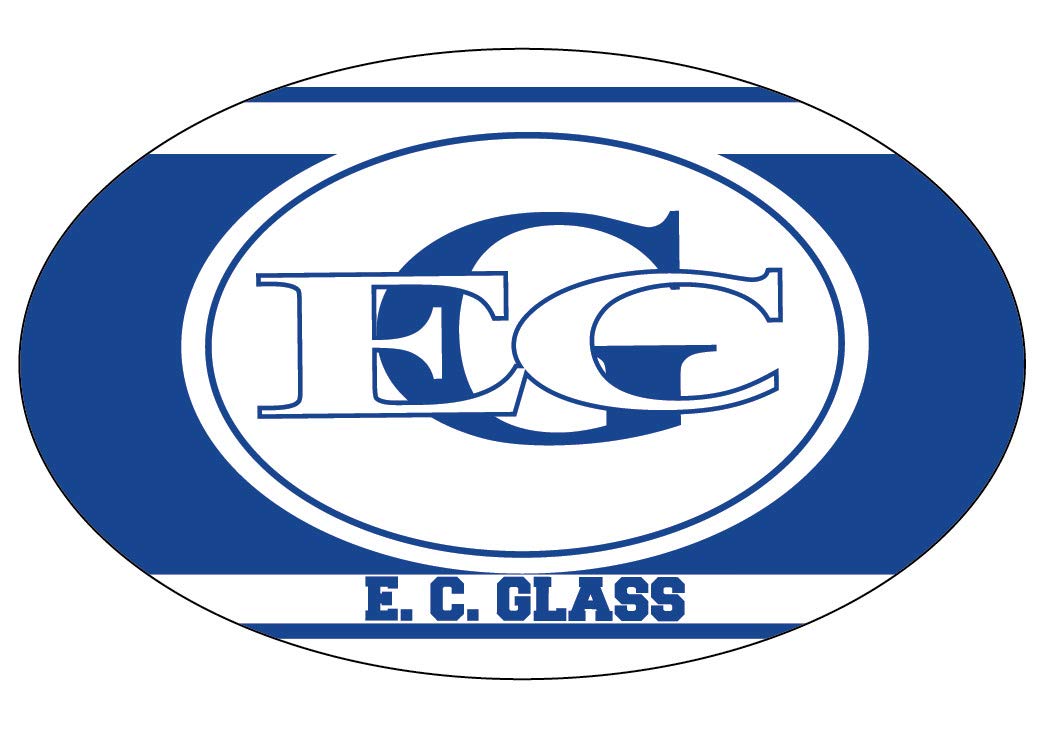 R and R Imports, Inc E. C. Glass High School Hilltoppers Lynchburg Virginia Sports Team Oval Car Fridge Magnet