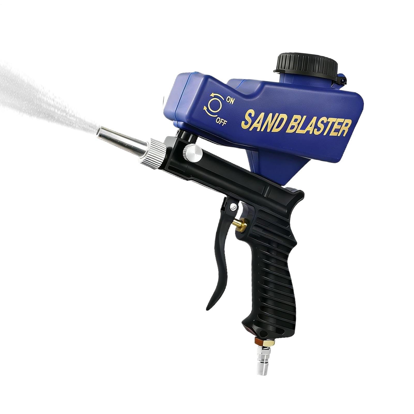 Équipement de Sablage au Bicarbonate,Outils Pneumatiques Réglables Anti-Fuite,Sablage Puissant À Poudre Abrasive - Pour Coquille De Noix, Soude, Rouille, Poudre, Peinture, Bois, Verre, Béton, Carrelag