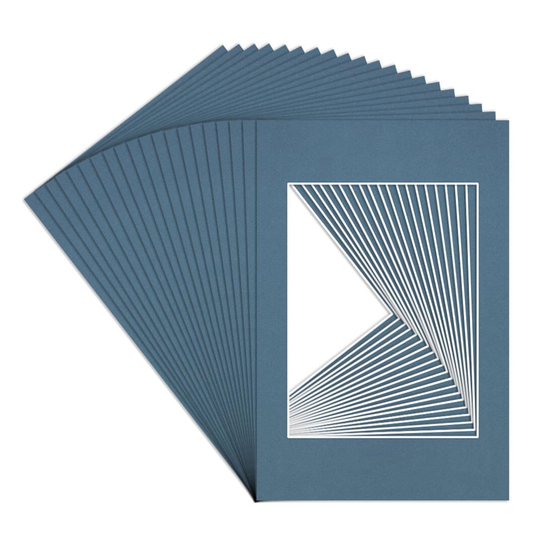 Procut Global 6x4" Pompadour Picture Mounts to Fit 4x3" Aperture - Precision Cut Cardboard Photo Mount - Ideal for Frames, Prints, Artwork & Certificates - Sizes & Colours Available - 20 Pack