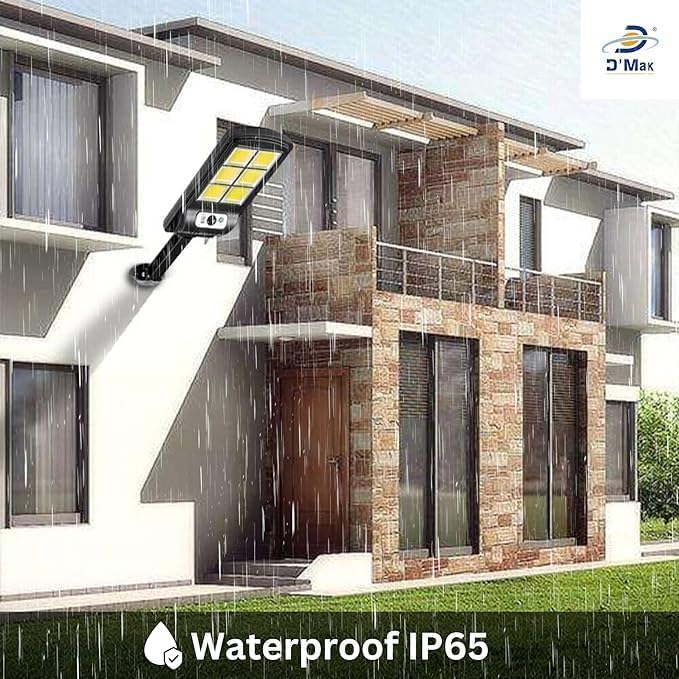 Image of 180W LED Solar Street Light Outdoor 10000LM IP65 Waterproof Solar Security Light, Motion Sensor and Remote, Solar Flood Light for Outdoor Yard, Garden, Terrace, Parking (Pack of 1)