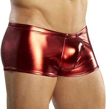 Magic Moments International Male Power Mini Short Stretch Metallic Red Lame'